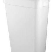 Afvalbak mat wit met open inworpklep 23 ltr